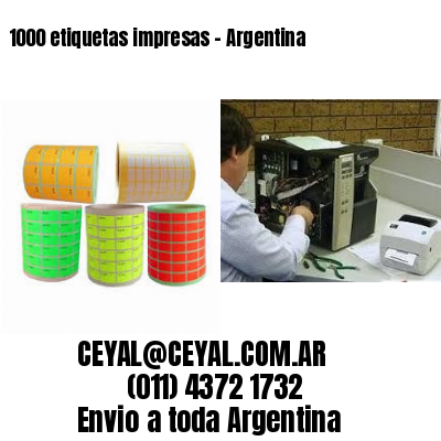 1000 etiquetas impresas – Argentina