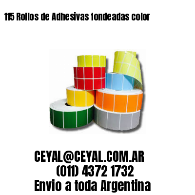 115 Rollos de Adhesivas fondeadas color