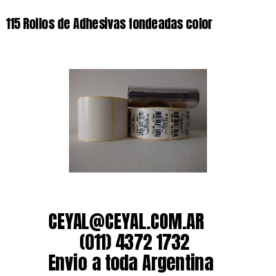 115 Rollos de Adhesivas fondeadas color 