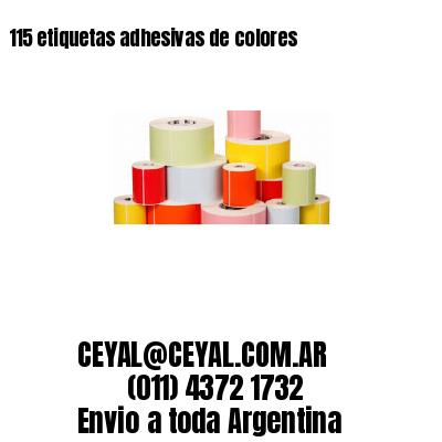 115 etiquetas adhesivas de colores