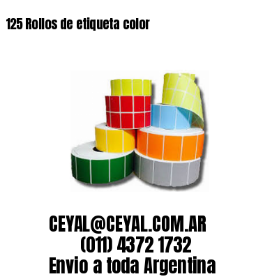 125 Rollos de etiqueta color