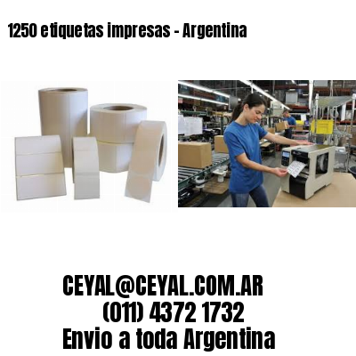 1250 etiquetas impresas – Argentina