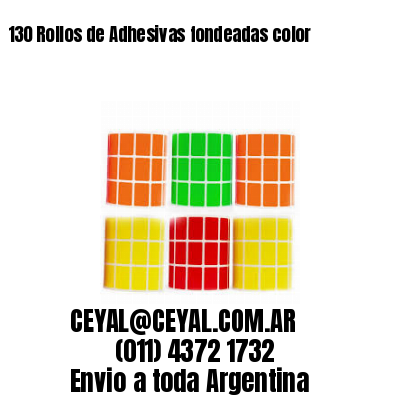 130 Rollos de Adhesivas fondeadas color