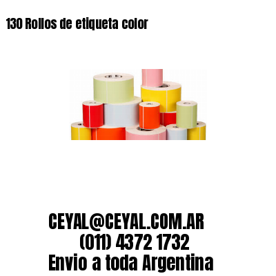 130 Rollos de etiqueta color