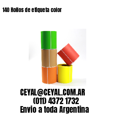 140 Rollos de etiqueta color