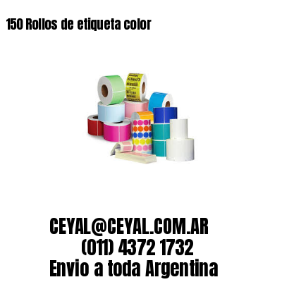 150 Rollos de etiqueta color