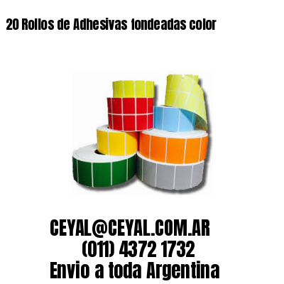 20 Rollos de Adhesivas fondeadas color