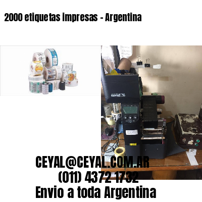 2000 etiquetas impresas – Argentina