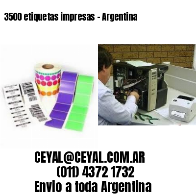 3500 etiquetas impresas – Argentina