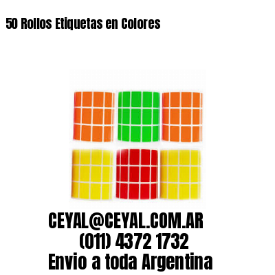 50 Rollos Etiquetas en Colores
