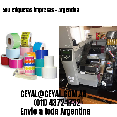 500 etiquetas impresas – Argentina