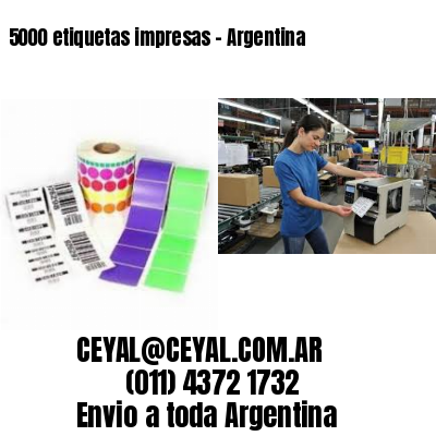 5000 etiquetas impresas – Argentina