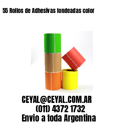 55 Rollos de Adhesivas fondeadas color