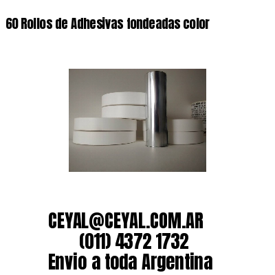 60 Rollos de Adhesivas fondeadas color 