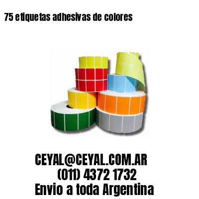 75 etiquetas adhesivas de colores