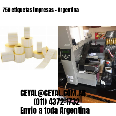 750 etiquetas impresas – Argentina