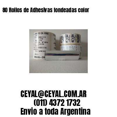 80 Rollos de Adhesivas fondeadas color 