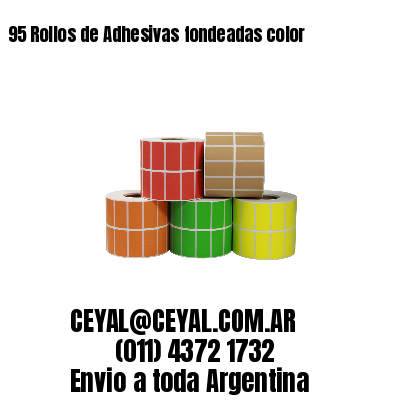 95 Rollos de Adhesivas fondeadas color