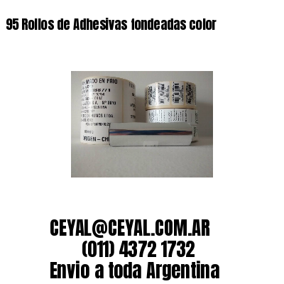 95 Rollos de Adhesivas fondeadas color 