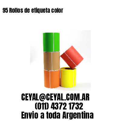 95 Rollos de etiqueta color