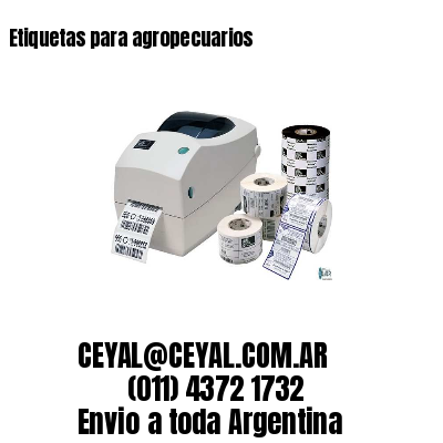 Etiquetas para agropecuarios