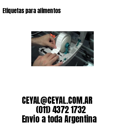 Etiquetas para alimentos