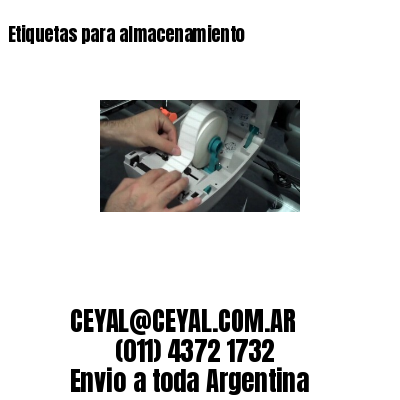 Etiquetas para almacenamiento