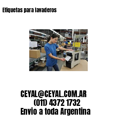 Etiquetas para lavaderos