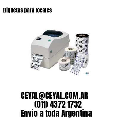 Etiquetas para locales