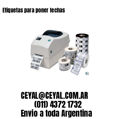 Etiquetas para poner fechas