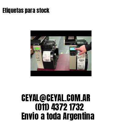 Etiquetas para stock