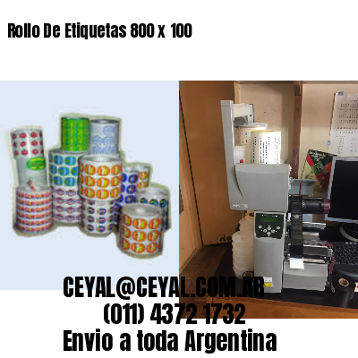 Rollo De Etiquetas 800 x 100