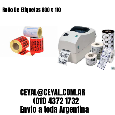 Rollo De Etiquetas 800 x 110