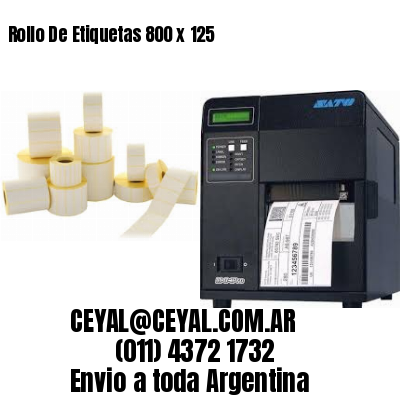 Rollo De Etiquetas 800 x 125