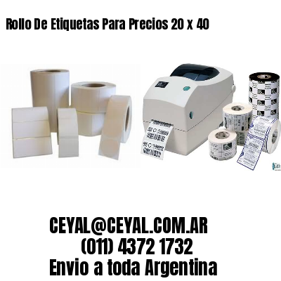 Rollo De Etiquetas Para Precios 20 x 40