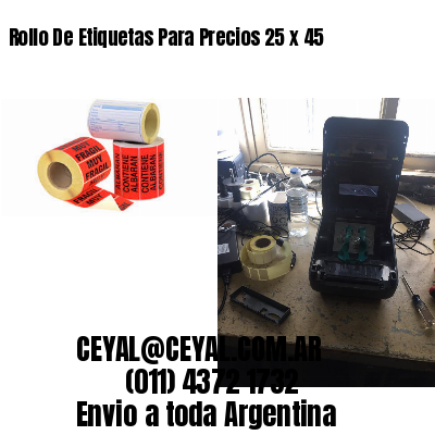 Rollo De Etiquetas Para Precios 25 x 45