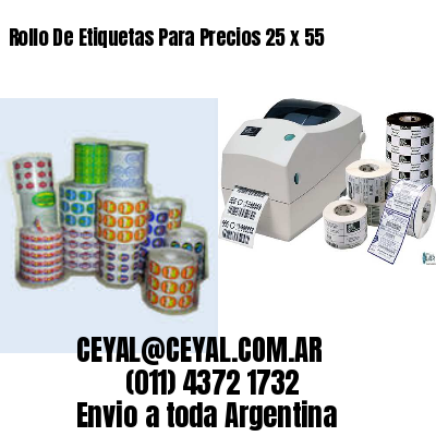 Rollo De Etiquetas Para Precios 25 x 55