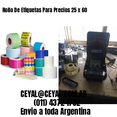 Rollo De Etiquetas Para Precios 25 x 60