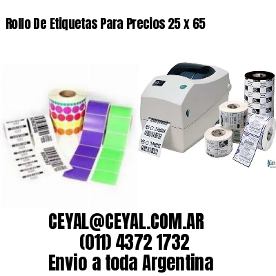 Rollo De Etiquetas Para Precios 25 x 65