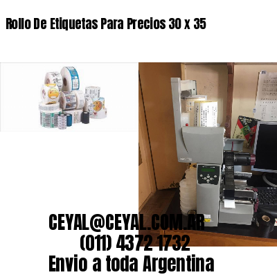 Rollo De Etiquetas Para Precios 30 x 35