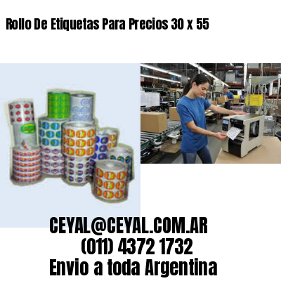 Rollo De Etiquetas Para Precios 30 x 55