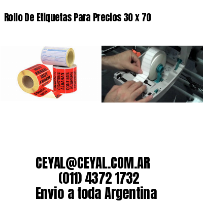 Rollo De Etiquetas Para Precios 30 x 70
