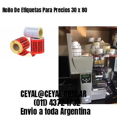 Rollo De Etiquetas Para Precios 30 x 80