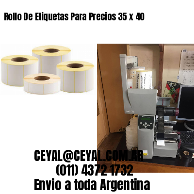 Rollo De Etiquetas Para Precios 35 x 40