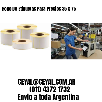 Rollo De Etiquetas Para Precios 35 x 75