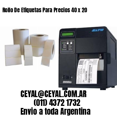 Rollo De Etiquetas Para Precios 40 x 20