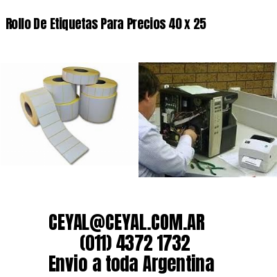 Rollo De Etiquetas Para Precios 40 x 25