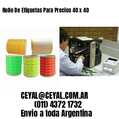 Rollo De Etiquetas Para Precios 40 x 40