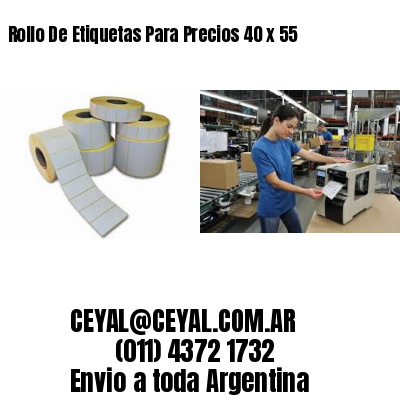 Rollo De Etiquetas Para Precios 40 x 55