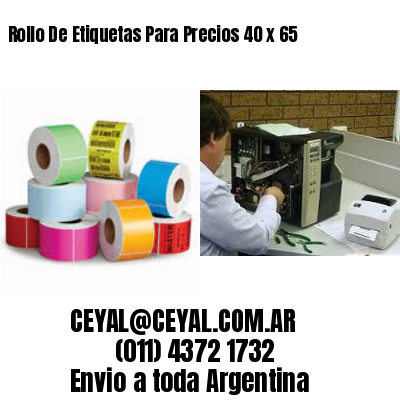 Rollo De Etiquetas Para Precios 40 x 65